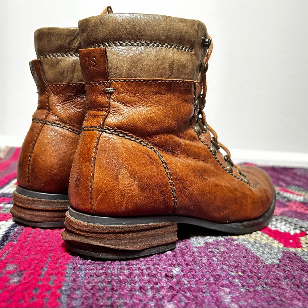 Josef Seibel Sanja 09 Brown Leather Lace-Up Combat Motto Boots (ankle bootie) - Picture 6 of 8